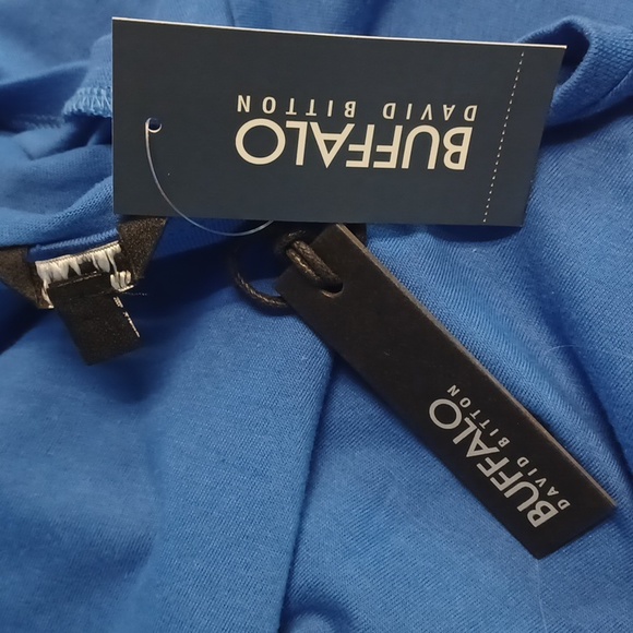 Buffalo David Bitton "Dazzling Blue" Darcy Rocker Boyfriend T-Shirt NEW- Sz. Sm - Picture 2 of 6